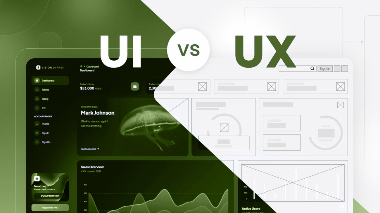 UI vs UX design